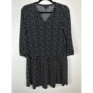 Banana Republic SZ XS black with white polka dots‎ mini dress
